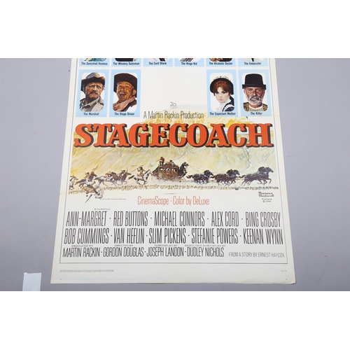 434 - 2 US One Sheet film posters, Stagecoach (1966) and Missouri Breaks (1976),  27 x 40