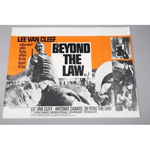 435 - 3 British Quad film posters, Cahill starring John Wayne (1973), Town Tamer (1965), Beyond the Law (1... 