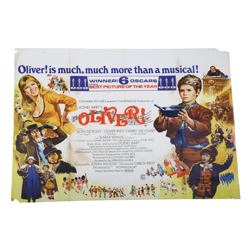 439 - Oliver! (1968) British Quad film poster, starring Mark Lester & Ron Moody, folded, 30 x 40