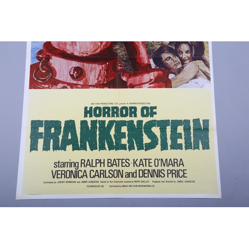 441 - Horror of Frankenstein (1970), British One Sheet film poster for the Hammer, artwork by Constantine ... 