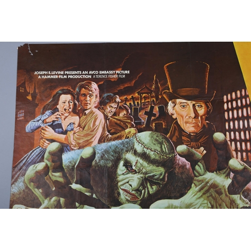 443 - Frankenstein and the Monster from Hell / The Fists of Vengence - Double-Bill, British Quad film post... 