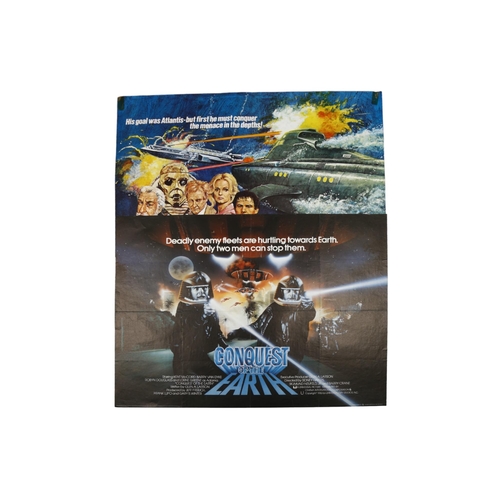 444 - 2 Sci-Fi British Quad film posters, Conquest of the Earth (1980), The Amazing Captain Nemo (1978), 3... 