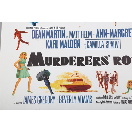 450 - Murderers` Row (1966), British Quad film poster, starring Dean Martin as Matt Helm, 30 x 40