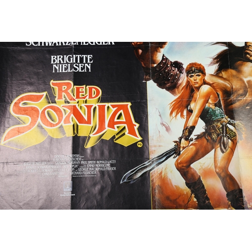 456 - Red Sonja (1985), British Quad film poster, starring Arnold Schwarztenegger and Brigitte Nielsen, 30... 