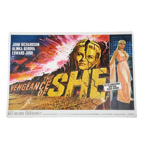 457 - The Vengeance of She (1968) British Quad film poster, Hammer Film Production, artwork by Tom Chantre... 