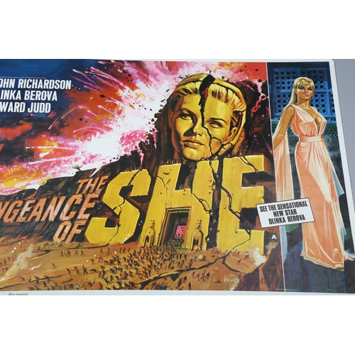 457 - The Vengeance of She (1968) British Quad film poster, Hammer Film Production, artwork by Tom Chantre... 