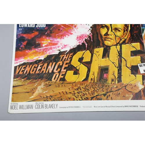 457 - The Vengeance of She (1968) British Quad film poster, Hammer Film Production, artwork by Tom Chantre... 