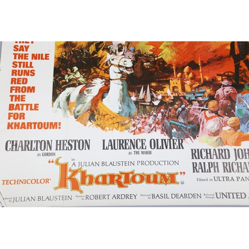 459 - 2 British Quad Epic film posters, Khartoum (1966), Julius Ceasar (1970), both starring Charlton Hest... 