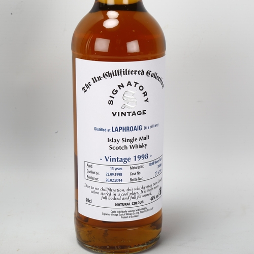 137 - A bottle of Laphroaig Signatory Vintage single malt Scotch Whisky, 70cl, 1998