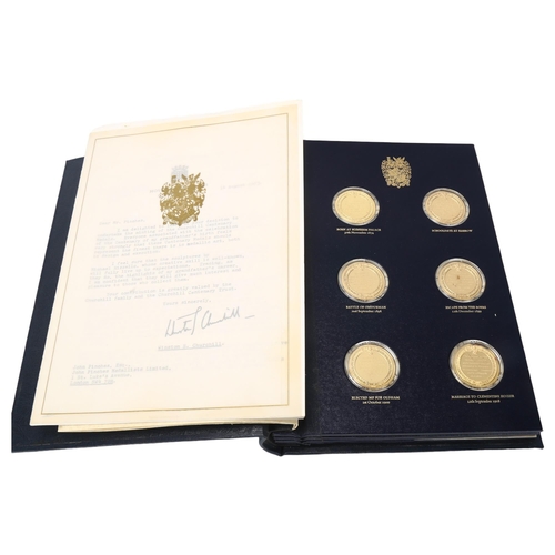 139 - The Churchill Centenary Medals, 24 silver-gilt medallions, Trustees Presentation Edition by John Pin... 