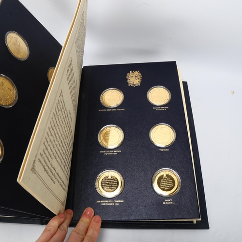 139 - The Churchill Centenary Medals, 24 silver-gilt medallions, Trustees Presentation Edition by John Pin... 