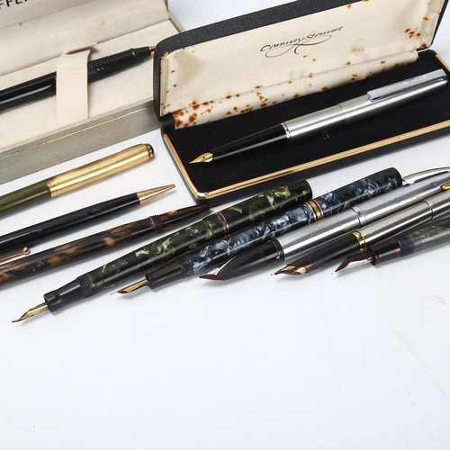 148 - A group of Vintage fountain pens and propelling pencils