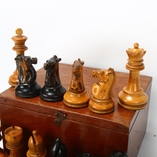 177 - **DESCRIPTION CHANGE** *Harlequin Staunton pattern chess set, 2 pieces stamped 'Jaques', comprising ... 