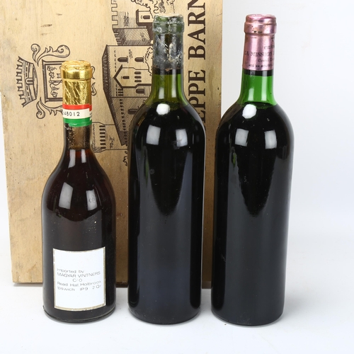 187 - 3 bottles of wine, Chateau La Mission, Haut Brion, 1er Grand Cru Classe 1974, Chateau Lynch-Bages, P... 