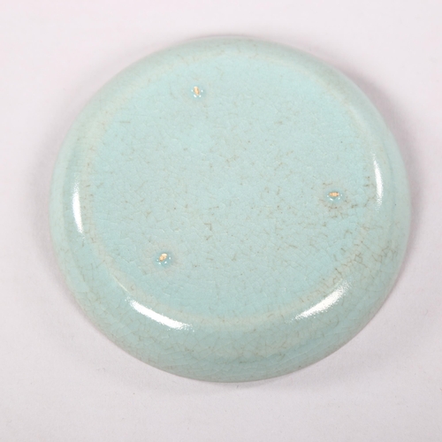 222 - A small blue crackle glazed Ming style dish, diameter 11.3cm