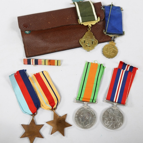 234 - 4 World War II medals, together with 2 Buffalo medals