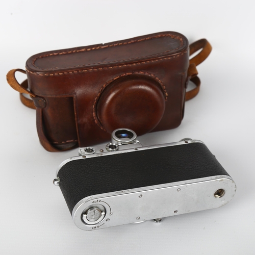 4 - Leica Mk III 1934 35mm camera, with Elmar F5cm lens and rare Elmar 5cm Leitz viewfinder, serial no. ... 