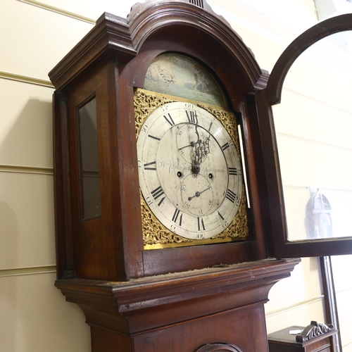 66 - 18th century mahogany 8-day longcase clock, dial signed William Carter Junior of Southwark