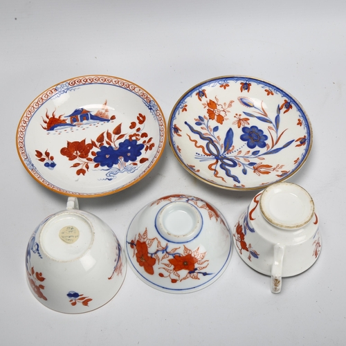 96 - 19th century Newhall cup and saucer, Minton cup and saucer, and Oriental tea bowl