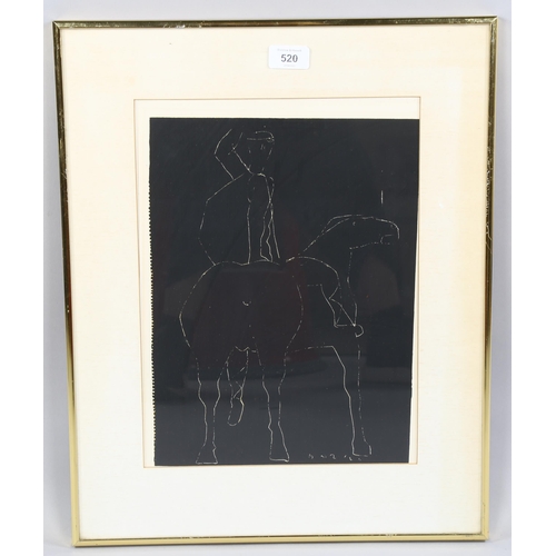 520 - Marino Marini (1901 - 1980), figure on horseback, lithograph, circa 1960s, signed in the plate, imag... 