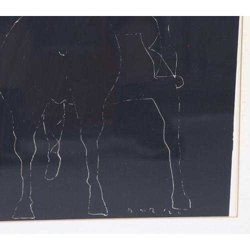 520 - Marino Marini (1901 - 1980), figure on horseback, lithograph, circa 1960s, signed in the plate, imag... 