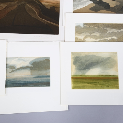 522 - Michael Fairclough (born 1940), folder of coloured etchings, farm landscapes, 1 signed in pencil dat... 