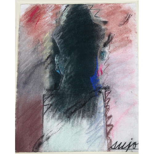 524 - Glenn Sujo (born 1952), Egyptian King 1 2 and 3, coloured pastel on handmade paper, signed, 50cm x 4... 