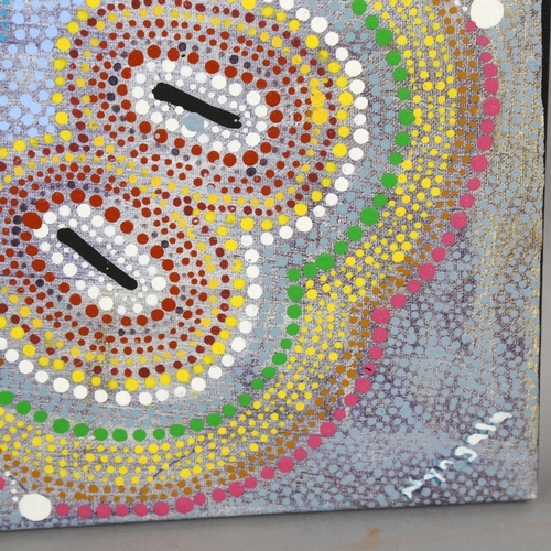 540 - Nyngala (Aboriginal School), abstract composition, oil on canvas, signed, 59cm x 74cm, unframed