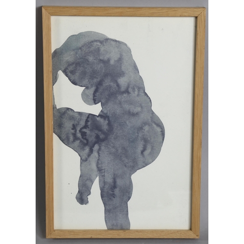 556 - William Turnbull, abstract figure, lithograph, circa 1960s, unsigned, 29cm x 19cm, framed