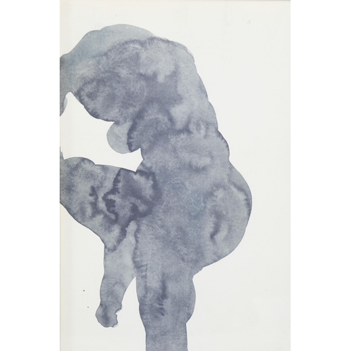 556 - William Turnbull, abstract figure, lithograph, circa 1960s, unsigned, 29cm x 19cm, framed