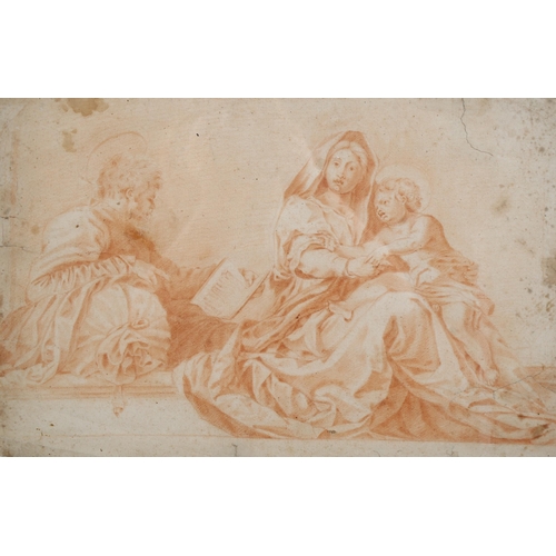 570 - 17th century Italian School, Classical group study, sanguine chalk on paper, sheet size 30cm x 47cm,... 