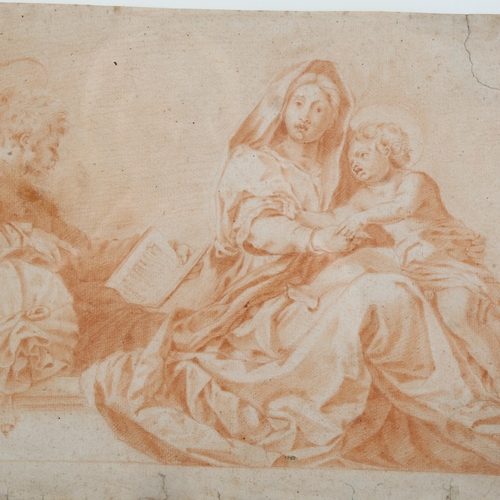 570 - 17th century Italian School, Classical group study, sanguine chalk on paper, sheet size 30cm x 47cm,... 