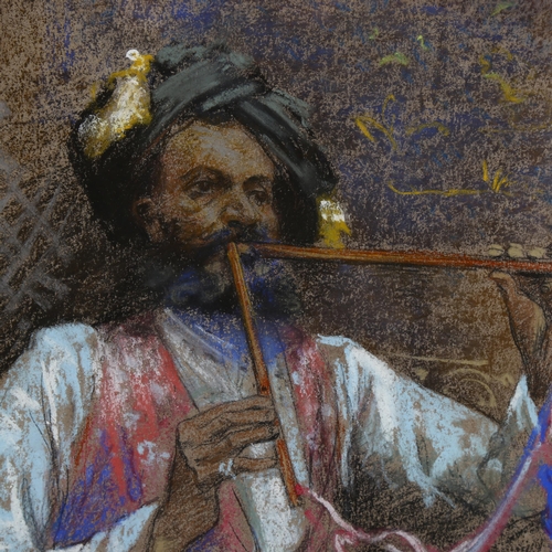 591 - William Petrie (1870 - 1937), Indian musician, coloured pastels, 40cm x 31cm, framed