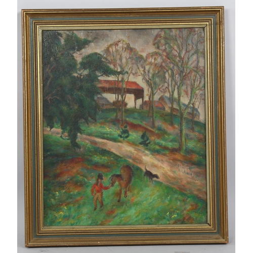 596 - Roger Nickalls (born 1904), 2 landscape paintings, oils on board, signed, framed (2)