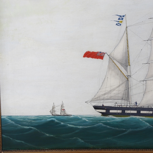 622 - 19th century British School, ship portrait at full sail 