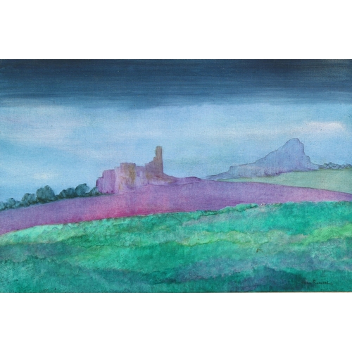 641 - Stan Rosenthal, oil on board, Maiden Castle Rock, signed, 20