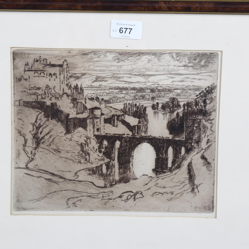 677 - Walter Greaves, Cremorne Gardens, etching with drypoint, signed and dated 1870 in the plate, plate 1... 