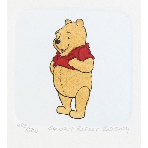 690 - A set of 3 Winnie The Pooh hand-coloured etchings, by Sowat Reiser for Disney, signed in pencil from... 