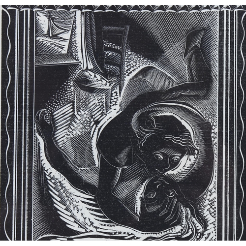 716 - Gertrude Hermes (1901-1983), wood engraving on handmade paper, Strawberry Time, 10.7cm x 10.7cm, fro... 