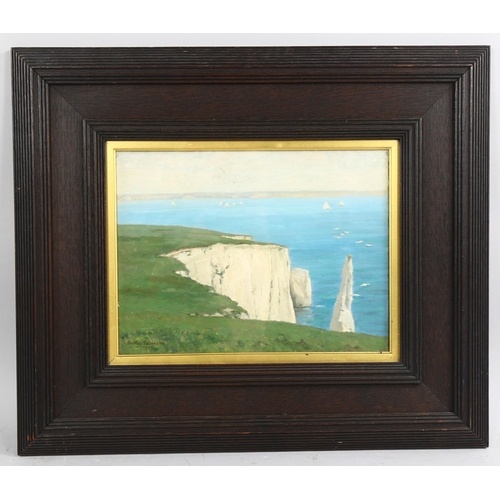 735 - George Gidley Robinson (born 1854), Old Harry Rock near Swanwick, oil on canvas, signed and dated 19... 