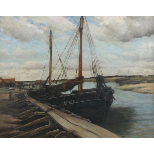 737 - George Gidley Robinson (born 1854), the harbour Walberswick, oil on canvas, signed and dated 1903, 4... 