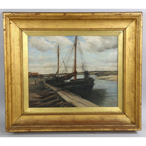 737 - George Gidley Robinson (born 1854), the harbour Walberswick, oil on canvas, signed and dated 1903, 4... 