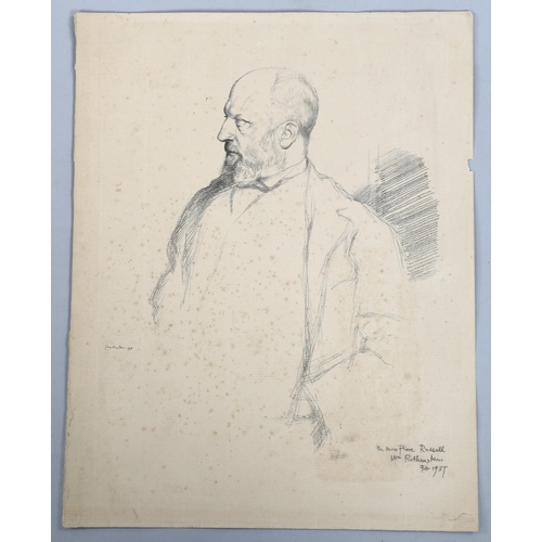 755 - William Rothenstein (1872-1945) lithograpgh print of Henry James from original 1898 sketch, sheet si... 