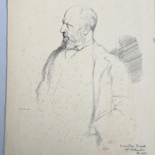 755 - William Rothenstein (1872-1945) lithograpgh print of Henry James from original 1898 sketch, sheet si... 