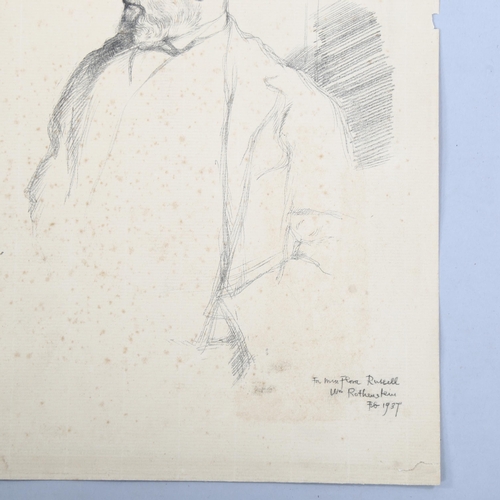 755 - William Rothenstein (1872-1945) lithograpgh print of Henry James from original 1898 sketch, sheet si... 