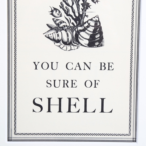 760 - Robert Gibbings, Shell advertising image, wood engraving, published by Curwen Press 1935, 18cm x 13c... 