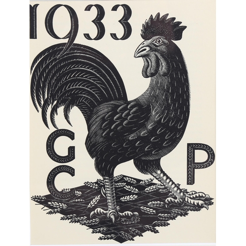 764 - Eric Ravilious, advertising image for the Golden Cockerel Press, wood engraving from signature 1 pub... 