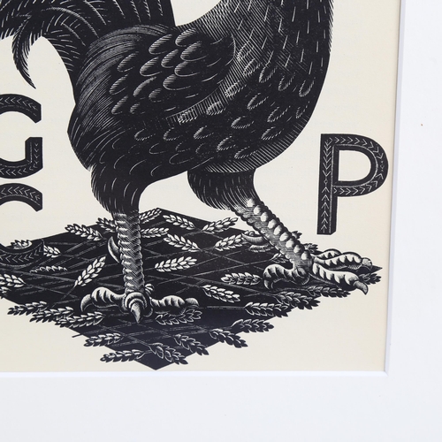 764 - Eric Ravilious, advertising image for the Golden Cockerel Press, wood engraving from signature 1 pub... 