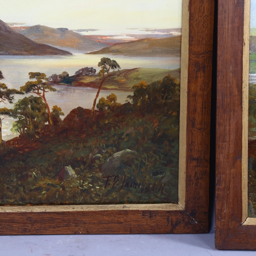 774 - F E Jameson, pair of Highland landscapes, oils on canvas, signed, 41cm x 61cm, framed