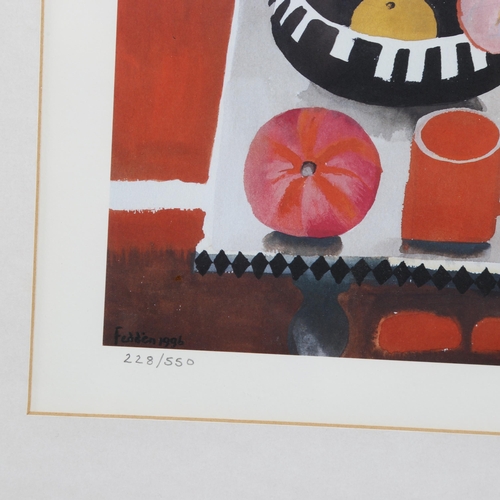 776 - Mary Fedden (1915 - 2012), colour print, the orange mug, 1996, signed in pencil, no. 228/550, image ... 